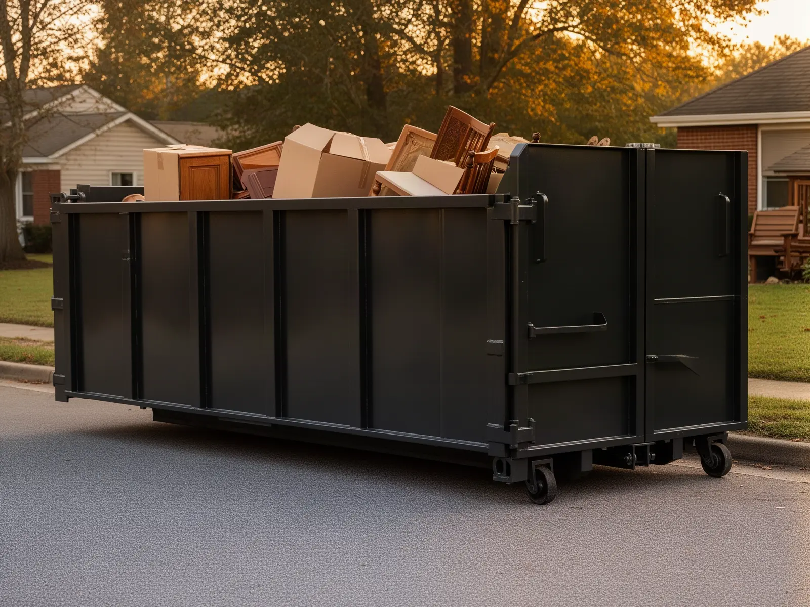Roll-off dumpster from Twin Cedar Dumpster Rental in Bryan, TX